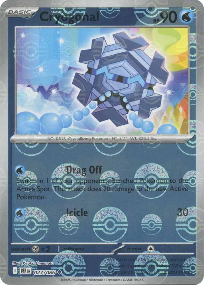Cryogonal (Poke Ball Pattern) (027/086) (BLK)