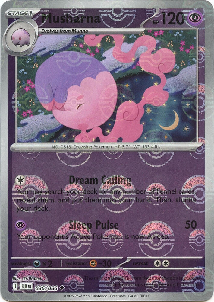 Musharna (Poke Ball Pattern) (036/086) (BLK)