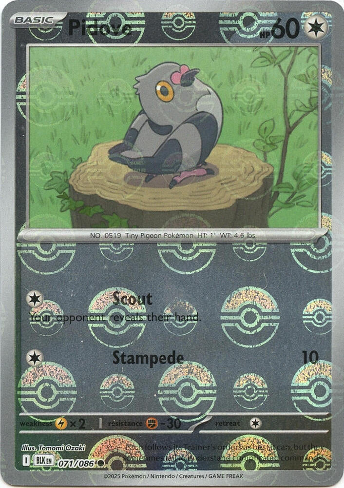 Pidove (Poke Ball Pattern) (071/086) (BLK)
