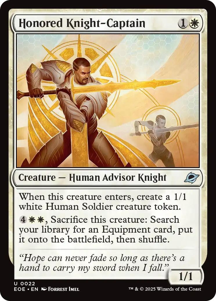 Image for Honored Knight-Captain (22) - Magic: The Gathering
