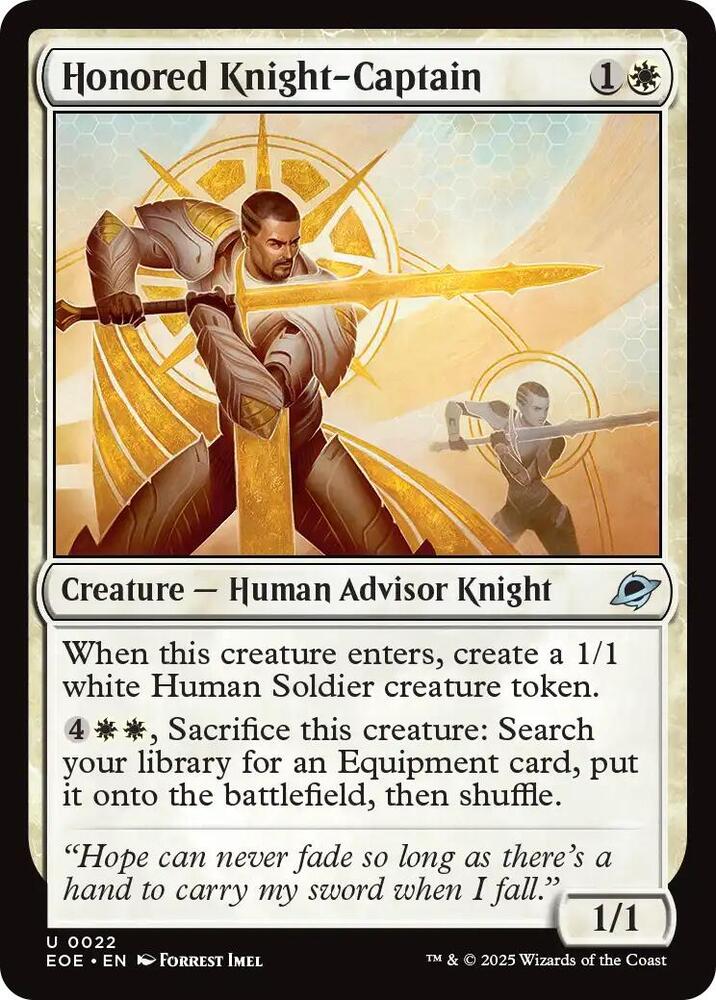 Image for Honored Knight-Captain (22) - Magic: The Gathering