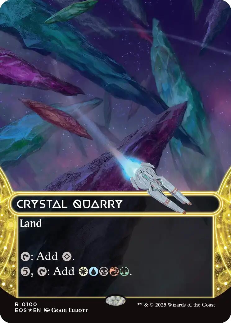 Image for Crystal Quarry (0100) (Borderless) (Galaxy Foil) (100) - Magic: The Gathering