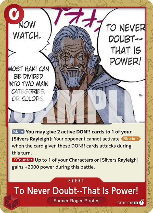 To Never Doubt--That Is Power! (OP12-016) (OP12)