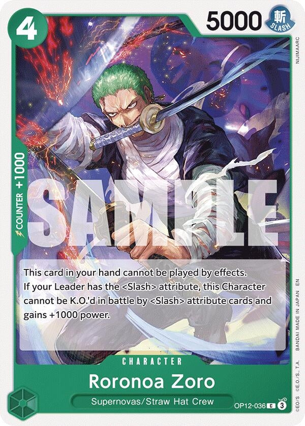 Roronoa Zoro (036) (OP12-036) (OP12)