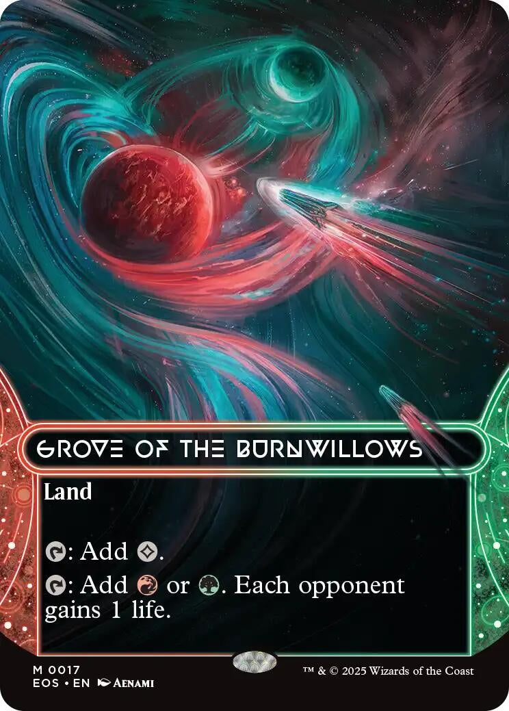 Image for Grove of the Burnwillows (0017) (Borderless) (17) - Magic: The Gathering