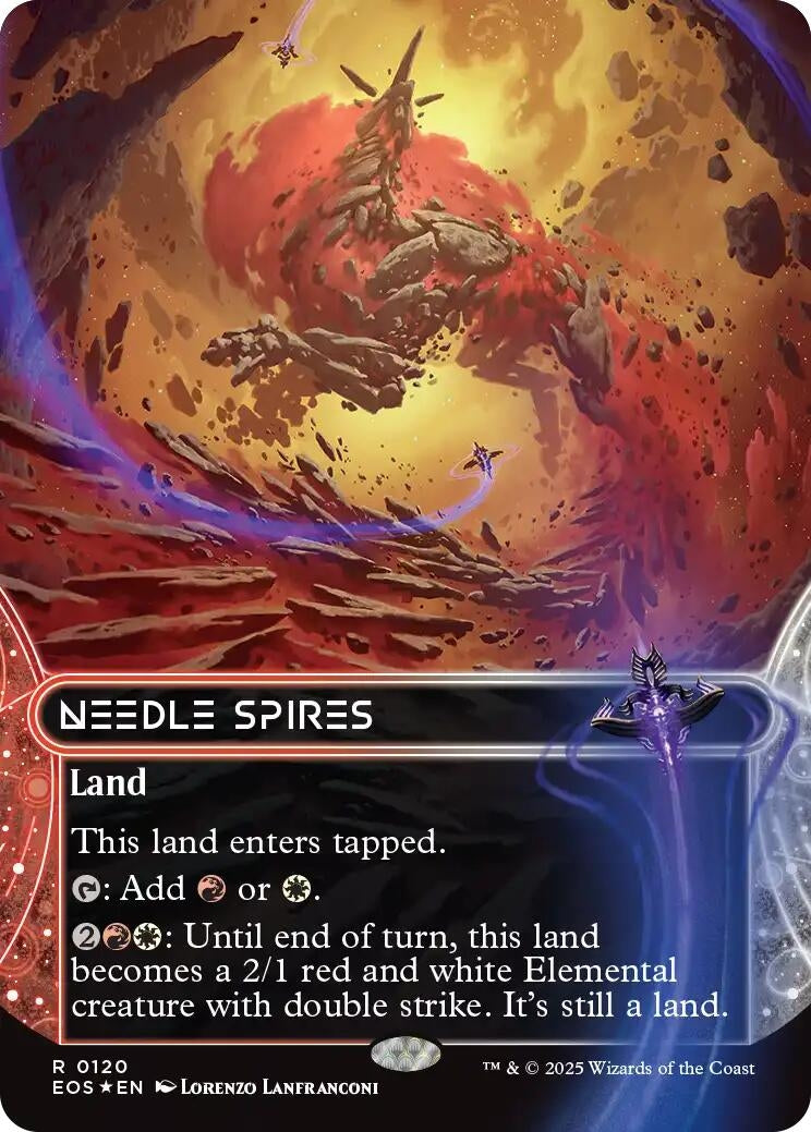 Image for Needle Spires (0120) (Borderless) (Galaxy Foil) (120) - Magic: The Gathering