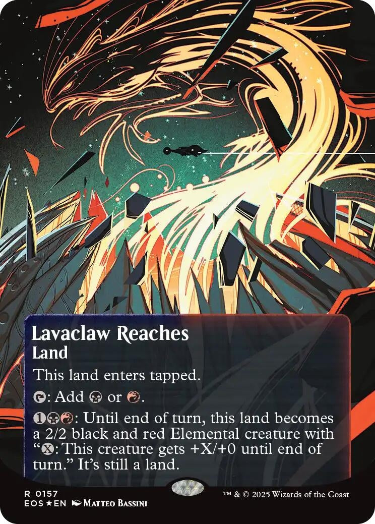 Image for Lavaclaw Reaches (0157) (Borderless) (Galaxy Foil) (157) - Magic: The Gathering