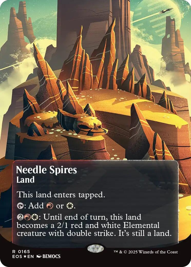 Image for Needle Spires (0165) (Borderless) (Galaxy Foil) (165) - Magic: The Gathering
