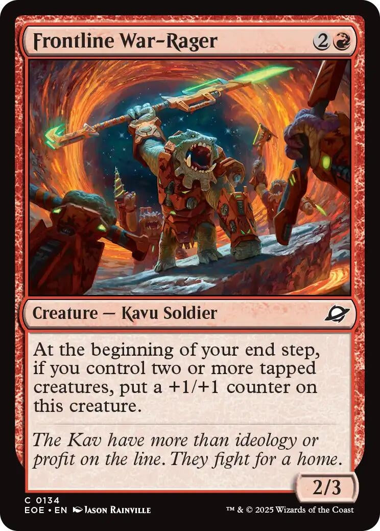 Image for Frontline War-Rager (134) - Magic: The Gathering