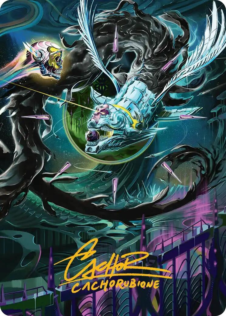 Image for Quantum Riddler Art Card (Gold-Stamped Signature) (39) (ASEOE) - Magic: The Gathering