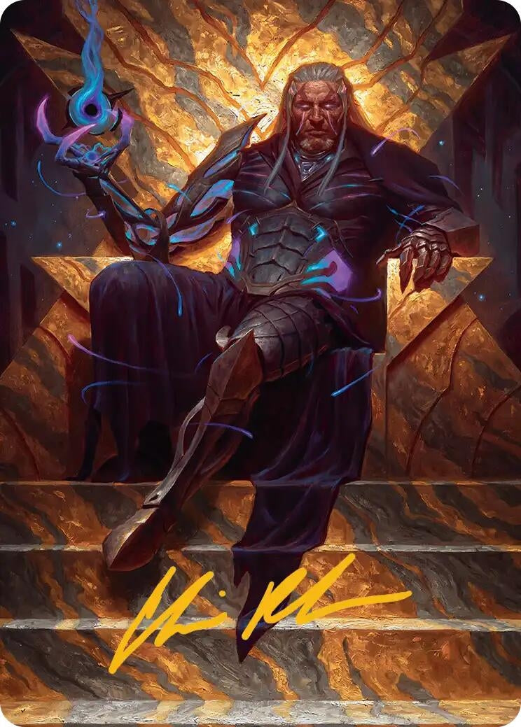 Image for Tezzeret, Cruel Captain Art Card (1/54) (Gold-Stamped Signature) (1) (ASEOE) - Magic: The Gathering