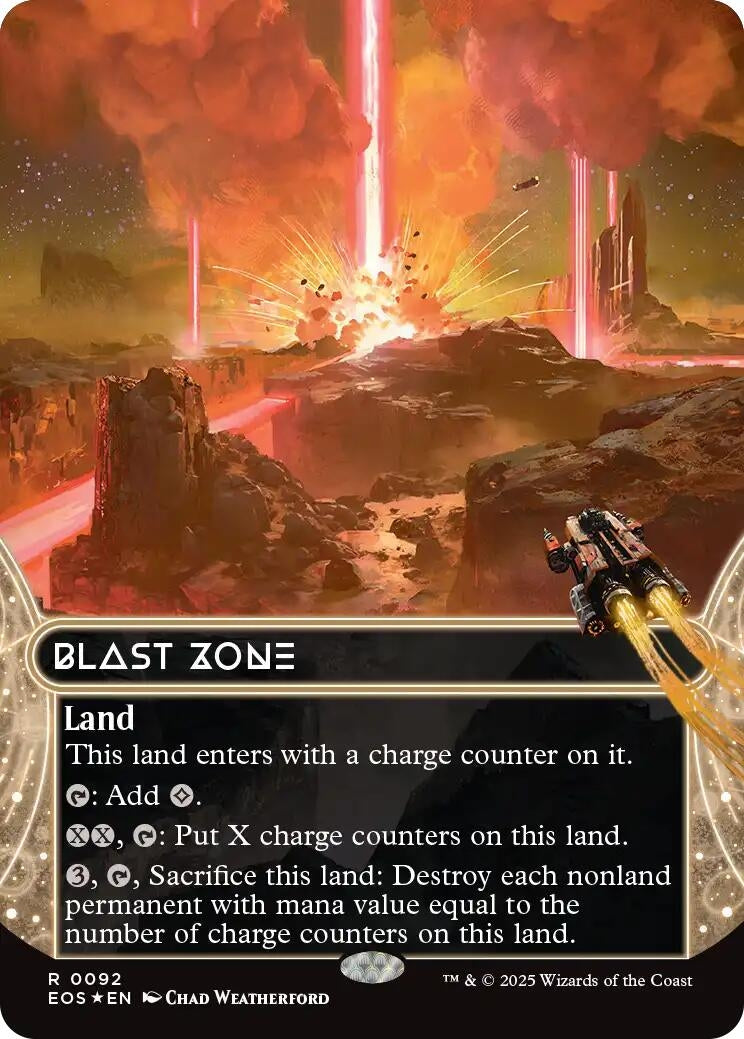 Image for Blast Zone (0092) (Borderless) (Galaxy Foil) (92) - Magic: The Gathering