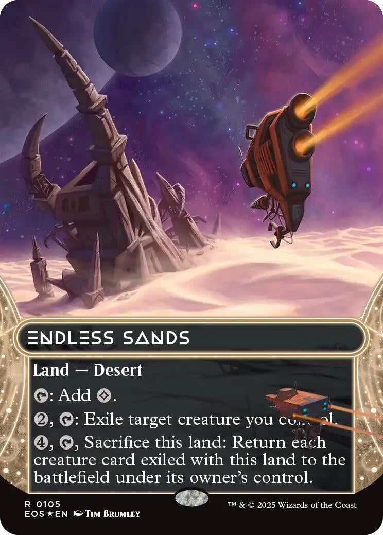 Image for Endless Sands (0105) (Borderless) (Galaxy Foil) (105) - Magic: The Gathering