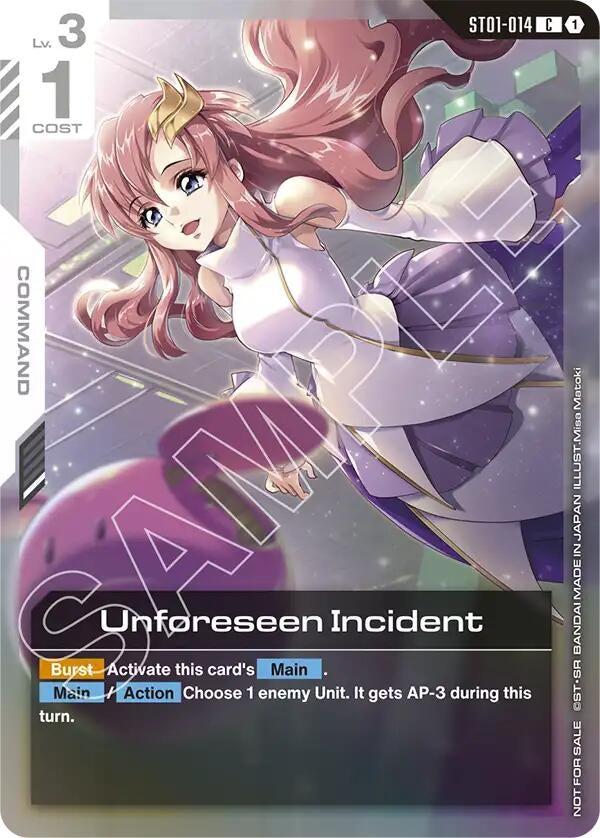Image for Unforeseen Incident (Store Tournament Participant Pack 01) (ST01-014) (GCG-PR) - Gundam Card Game