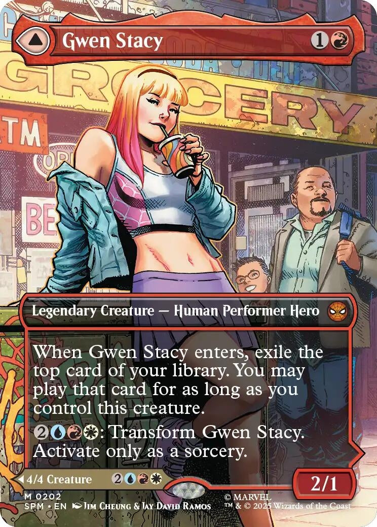 Image for Gwen Stacy (0202) (Borderless) (202) - Magic: The Gathering