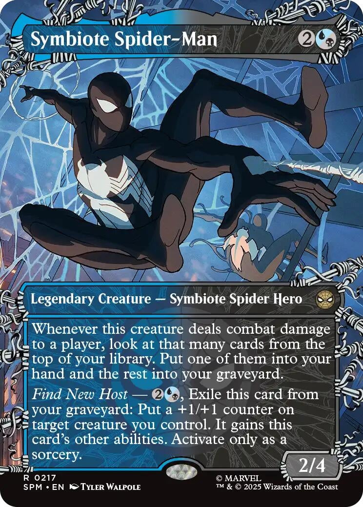 Image for Symbiote Spider-Man (Borderless) (217) - Magic: The Gathering