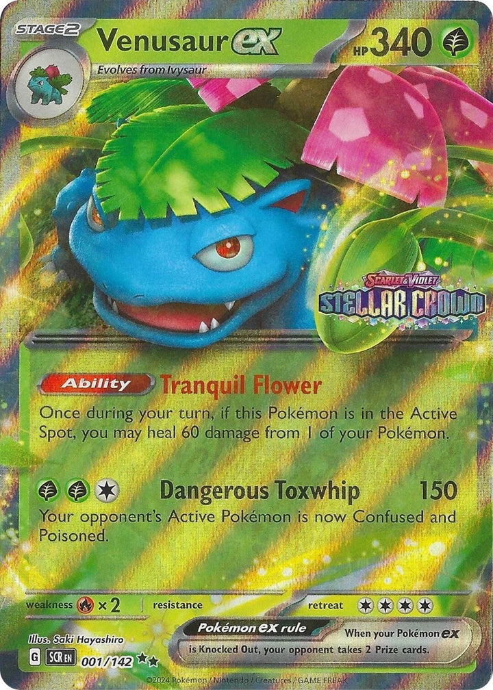 Image for Venusaur ex (Stellar Crown Stamp) (001/142) (MCAP) - Pokemon