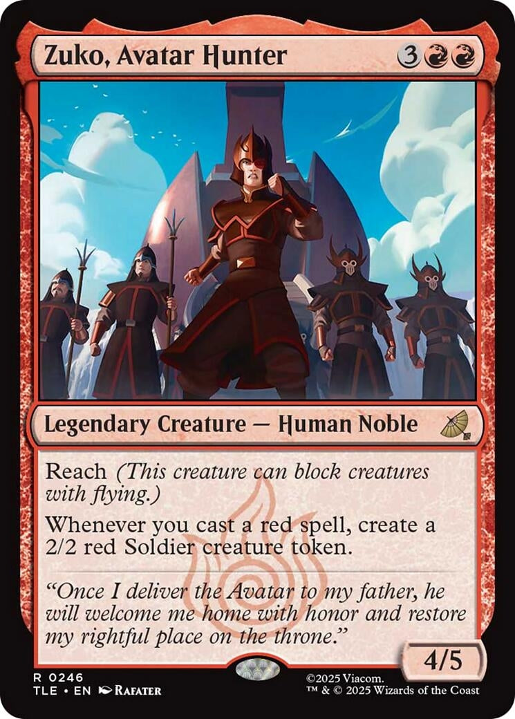 Image for Zuko, Avatar Hunter (0246) (246) (TLE) - Magic: The Gathering