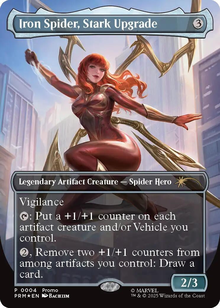 Image for Iron Spider, Stark Upgrade (Borderless) (4) - Magic: The Gathering