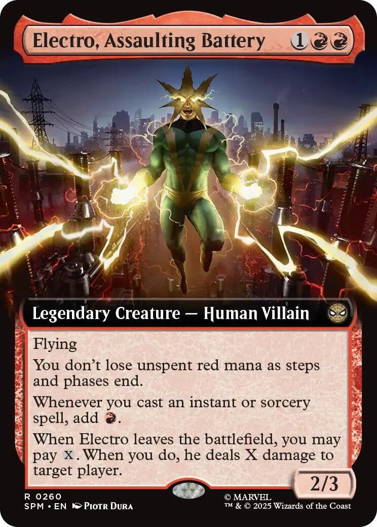 Image for Electro, Assaulting Battery (Extended Art) (260) - Magic: The Gathering