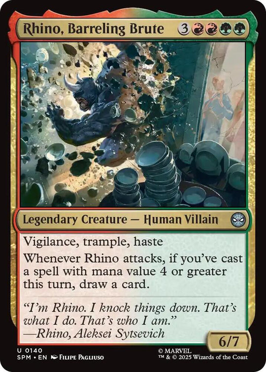 Image for Rhino, Barreling Brute (140) - Magic: The Gathering