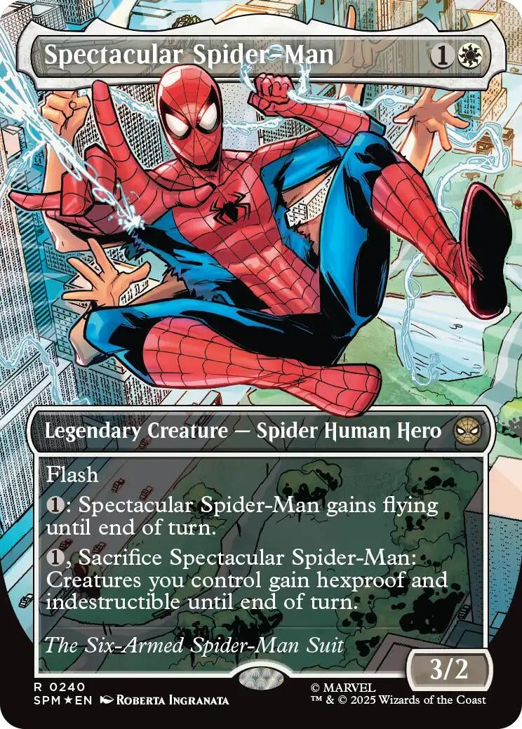 Image for Spectacular Spider-Man (0240) (Borderless) (Textured Foil) (240) - Magic: The Gathering