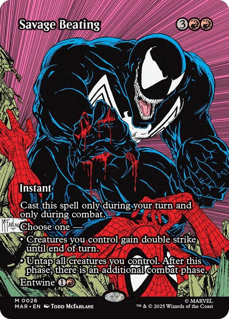 Image for Savage Beating (Borderless) (26) - Magic: The Gathering