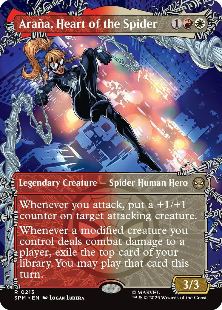 Image for Arana, Heart of the Spider (Borderless) (213) (SPM) - Magic: The Gathering