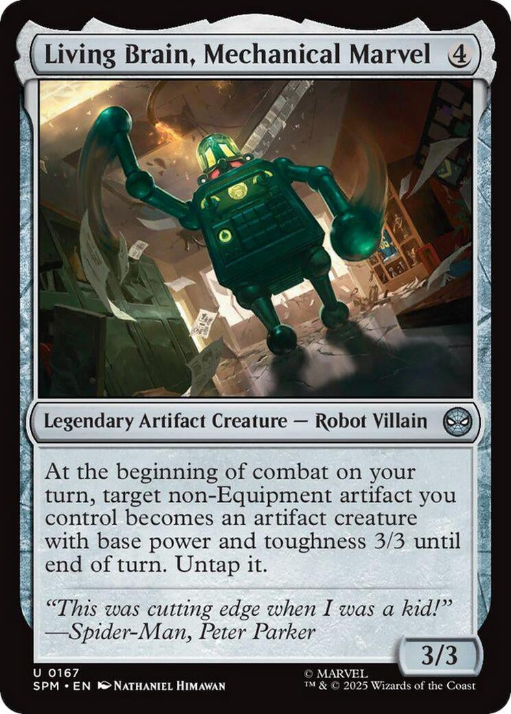 Image for Living Brain, Mechanical Marvel (167) - Magic: The Gathering
