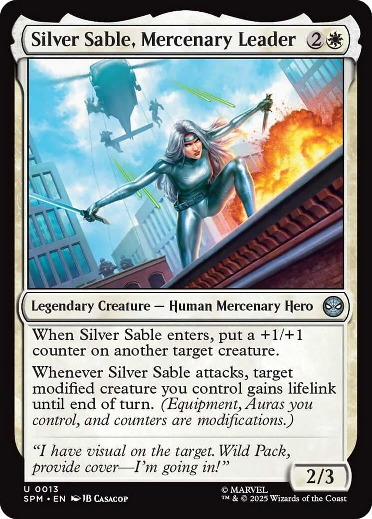 Image for Silver Sable, Mercenary Leader (13) - Magic: The Gathering