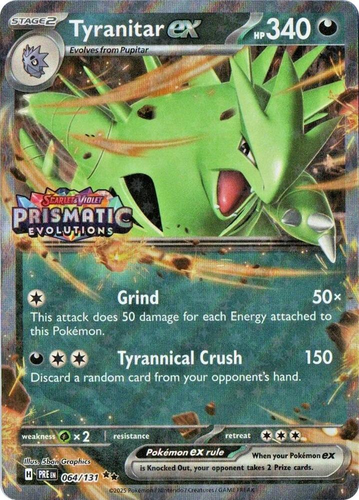 Image for Tyranitar ex (Prismatic Evolutions Stamp) (064/131) (MCAP) - Pokemon