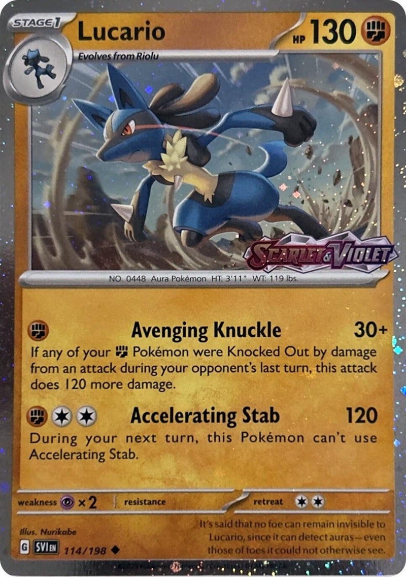 Image for Lucario (Scarlet & Violet Stamp) (114/198) (MCAP) - Pokemon