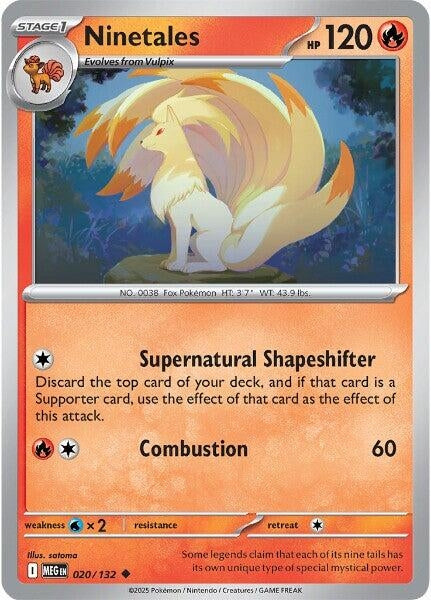 Image for Ninetales (020/132) (MEG) - Pokemon