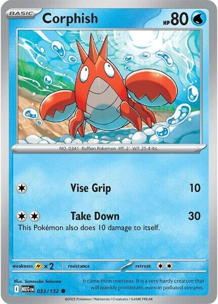 Image for Corphish (033/132) (MEG) - Pokemon