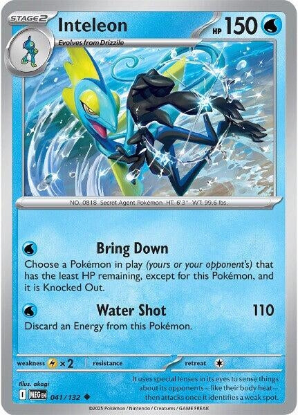 Image for Inteleon (041/132) (MEG) - Pokemon