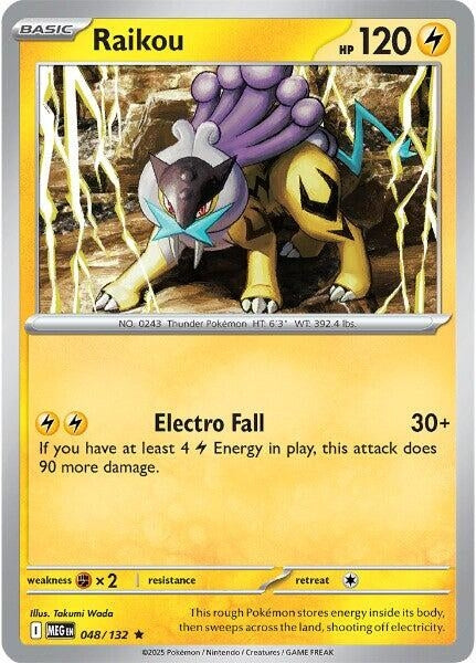 Image for Raikou (048/132) (MEG) - Pokemon
