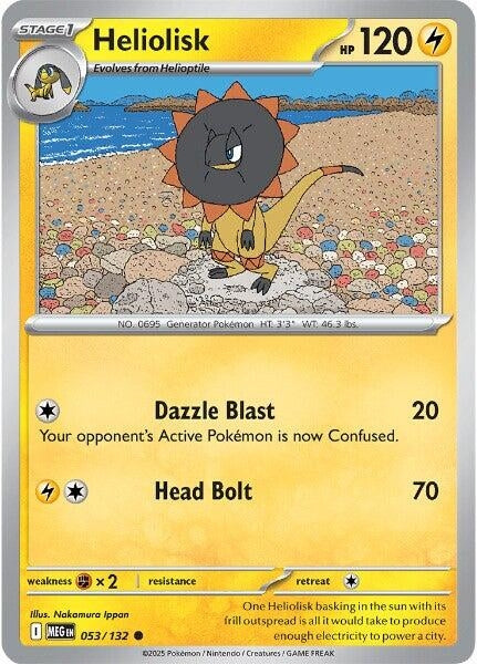 Image for Heliolisk (053/132) (MEG) - Pokemon