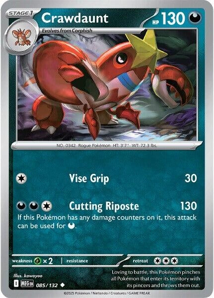 Image for Crawdaunt (085/132) (MEG) - Pokemon