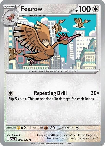 Image for Fearow (103/132) (MEG) - Pokemon
