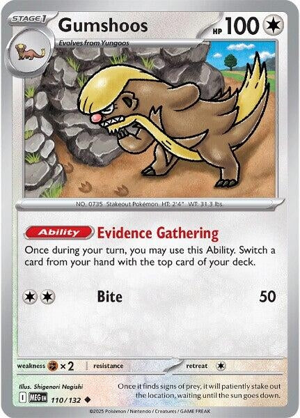 Image for Gumshoos (110/132) (MEG) - Pokemon
