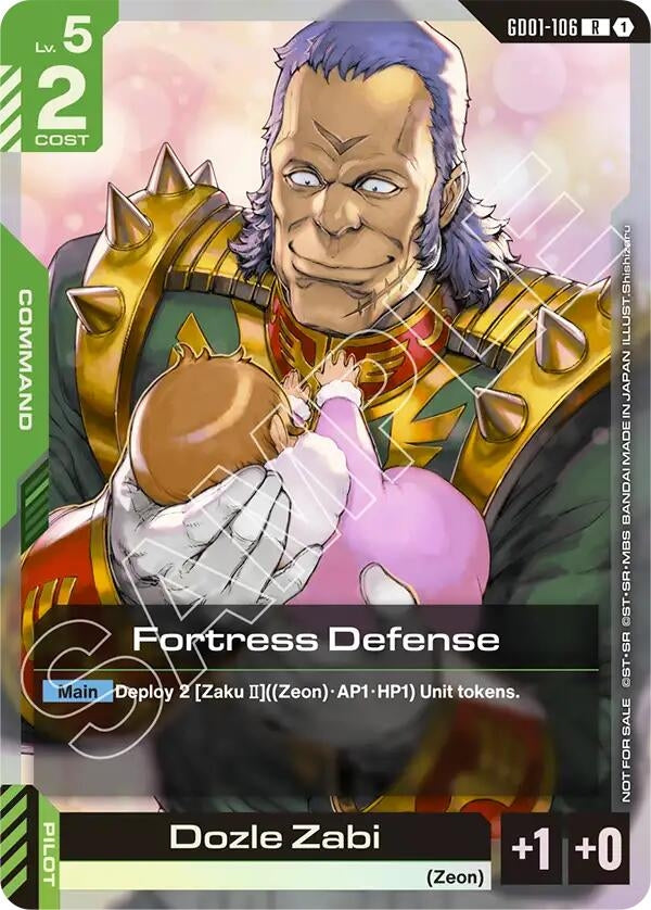 Image for Fortress Defense (Championship Participation Pack 01) (GD01-106) (GCG-PR) - Gundam Card Game