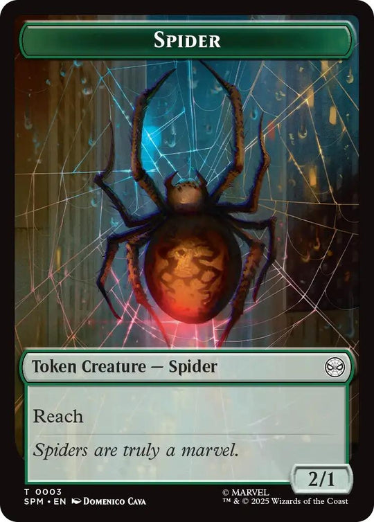 Image for Spider // Illusion Villain Double-Sided Token (3 // 2) - Magic: The Gathering