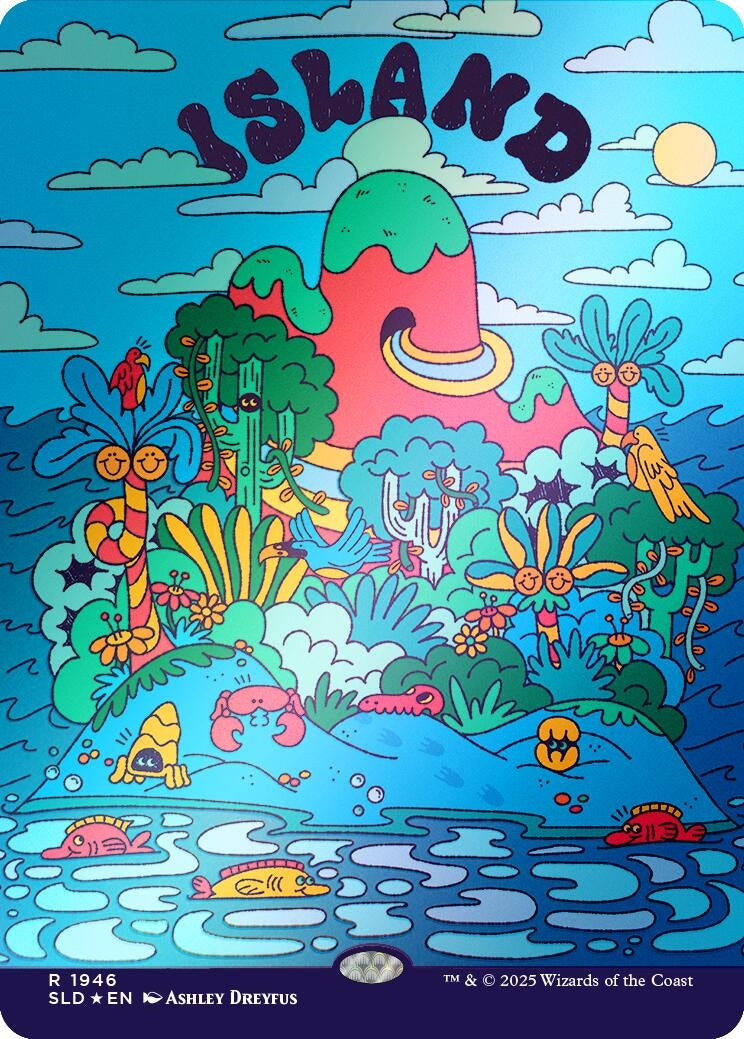 Image for Island (1946) (Rainbow Foil) (1946) - Magic: The Gathering