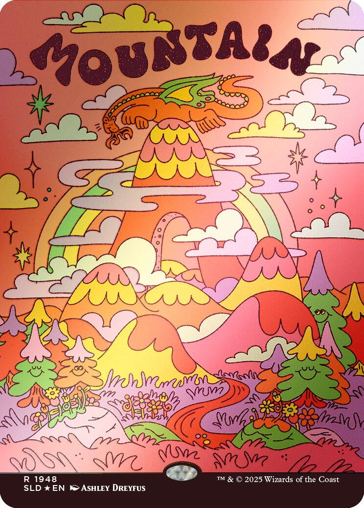 Image for Mountain (1948) (Rainbow Foil) (1948) - Magic: The Gathering