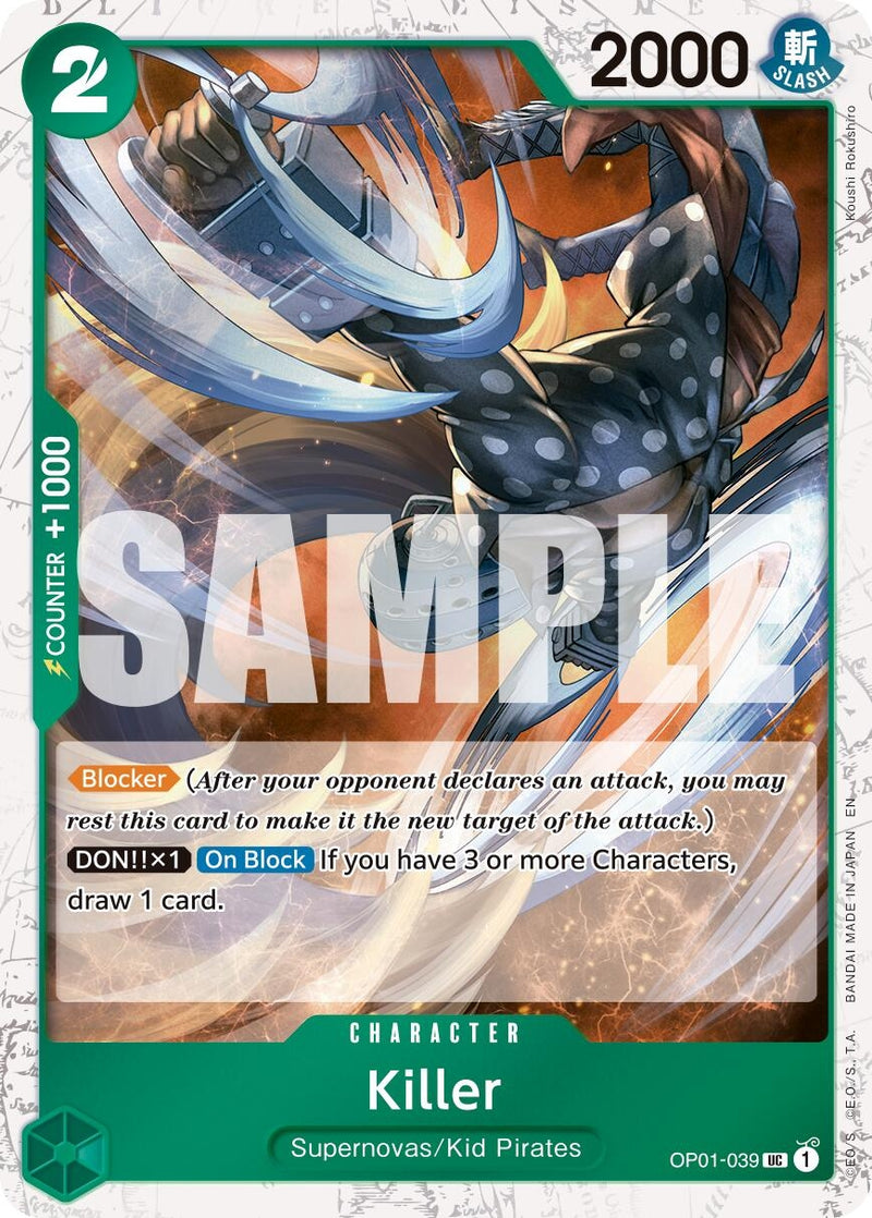 Killer (Pirate Foil) (OP01-039) (PRB-02)