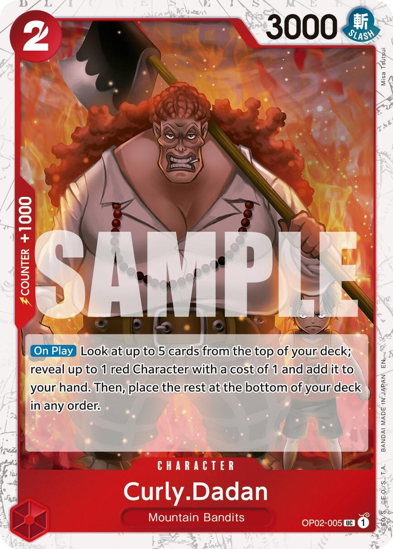 Curly.Dadan (Pirate Foil) (OP02-005) (PRB-02)