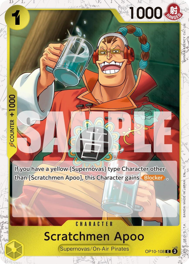 Scratchmen Apoo - OP10-108 (Pirate Foil) (OP10-108) (PRB-02)