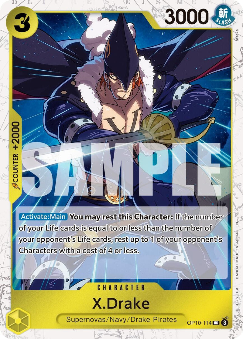 X.Drake (Pirate Foil) (OP10-114) (PRB-02)