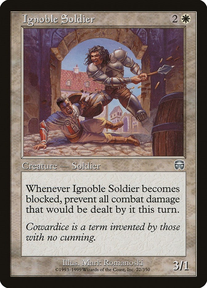 Image for Ignoble Soldier (22) - Magic: The Gathering