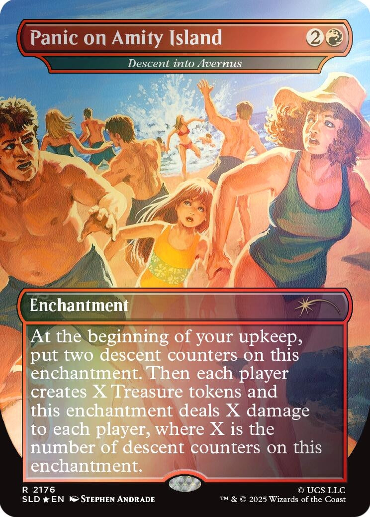 Image for Panic on Amity Island - Descent into Avernus (Rainbow Foil) (2176) - Magic: The Gathering